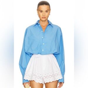 HELSA Bubble Shirt in Tech Poplin in Classic Blue